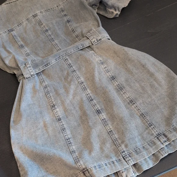 Fate Blue Denim Dress with Belted Waist - Picture 9 of 14